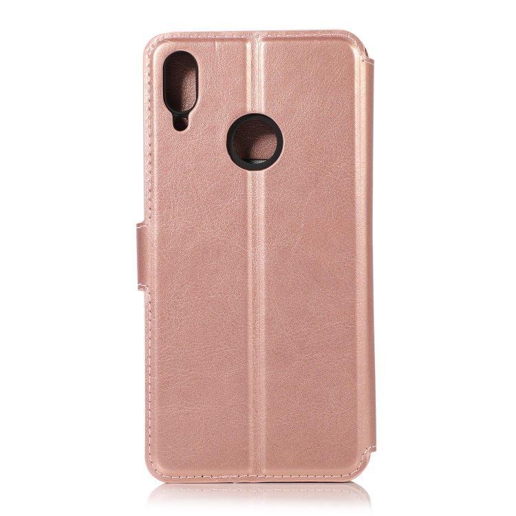 For Huawei Y7 2019 Calf Texture Magnetic Buckle Horizontal Flip Leather Case with Holder & Card Slots & Wallet & Photo Frame