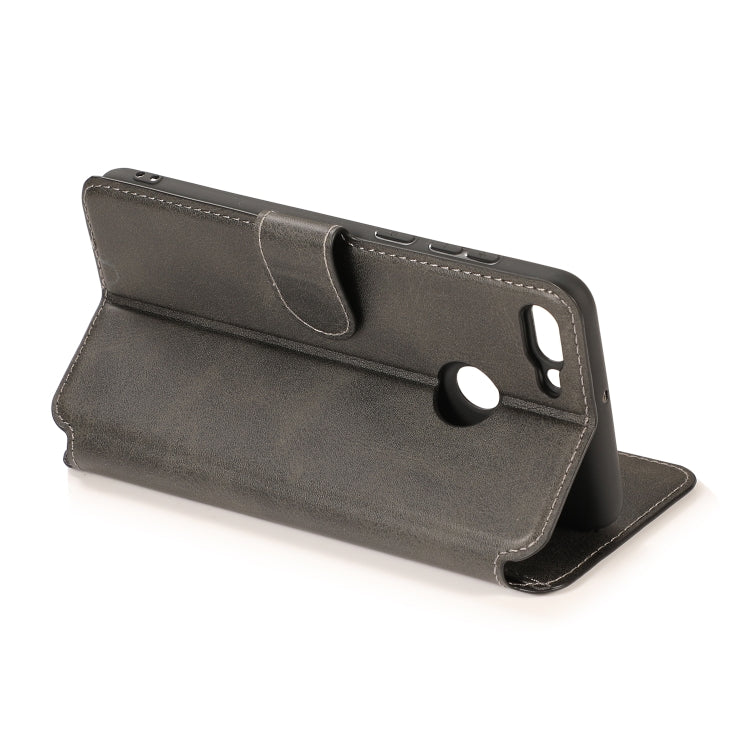 For Huawei Y9 2018 Calf Texture Magnetic Buckle Horizontal Flip Leather Case with Holder & Card Slots & Wallet & Photo Frame