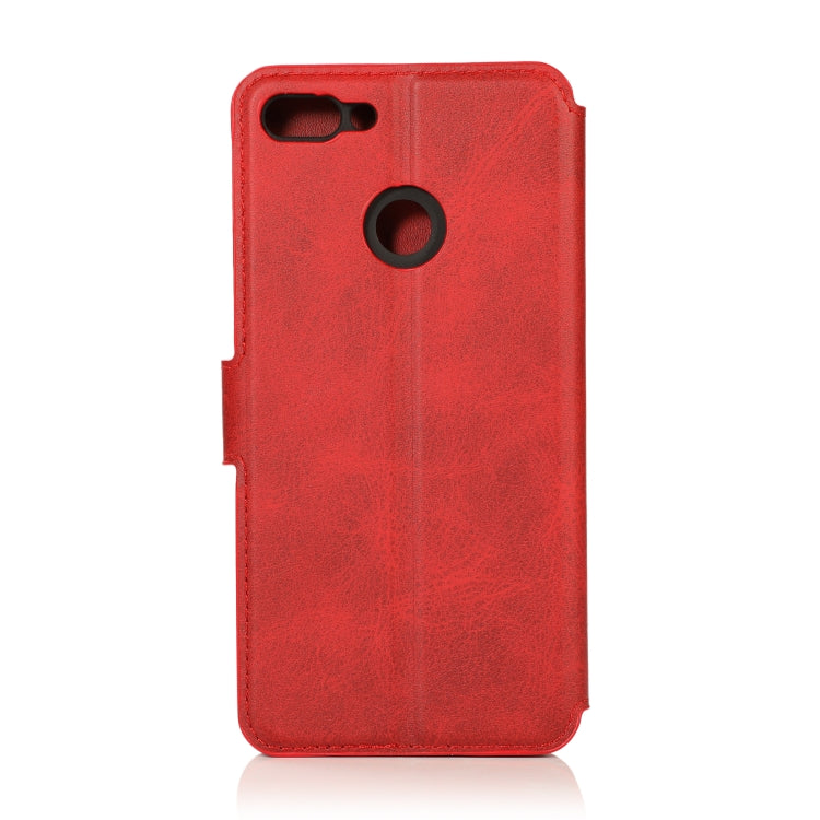 For Huawei Y9 2018 Calf Texture Magnetic Buckle Horizontal Flip Leather Case with Holder & Card Slots & Wallet & Photo Frame