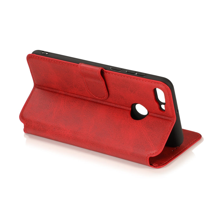 For Huawei Y9 2018 Calf Texture Magnetic Buckle Horizontal Flip Leather Case with Holder & Card Slots & Wallet & Photo Frame