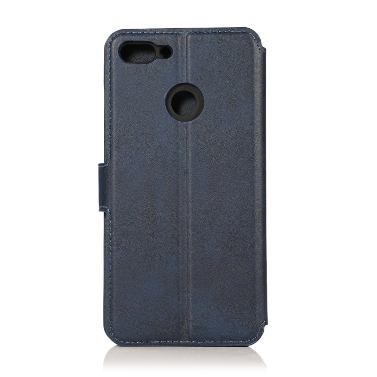 For Huawei Y9 2018 Calf Texture Magnetic Buckle Horizontal Flip Leather Case with Holder & Card Slots & Wallet & Photo Frame