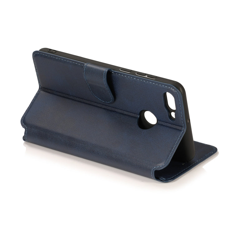 For Huawei Y9 2018 Calf Texture Magnetic Buckle Horizontal Flip Leather Case with Holder & Card Slots & Wallet & Photo Frame