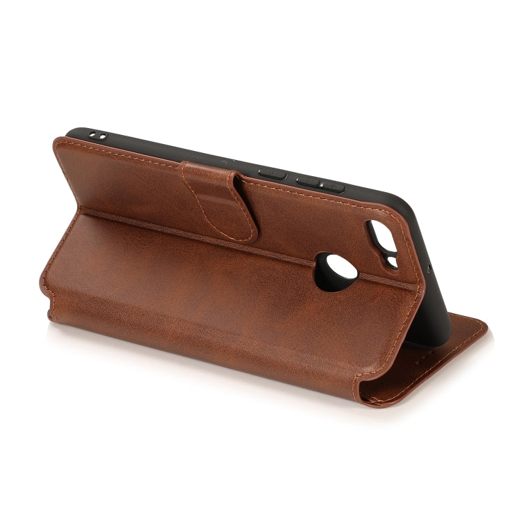 For Huawei Y9 2018 Calf Texture Magnetic Buckle Horizontal Flip Leather Case with Holder & Card Slots & Wallet & Photo Frame