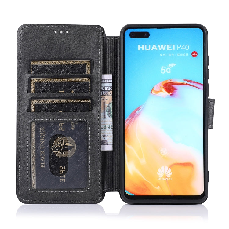 For Huawei P40 Calf Texture Magnetic Buckle Horizontal Flip Leather Case with Holder & Card Slots & Wallet & Photo Frame