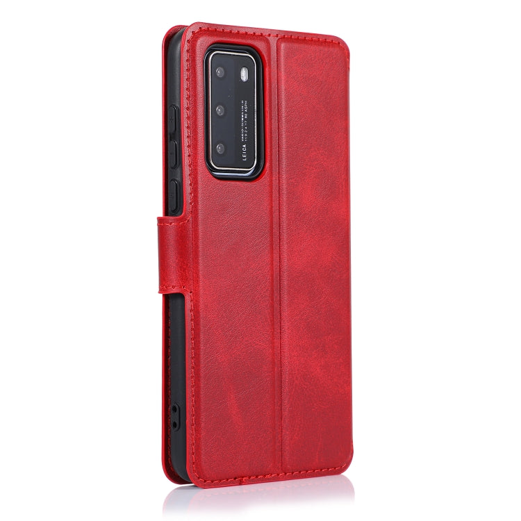 For Huawei P40 Calf Texture Magnetic Buckle Horizontal Flip Leather Case with Holder & Card Slots & Wallet & Photo Frame