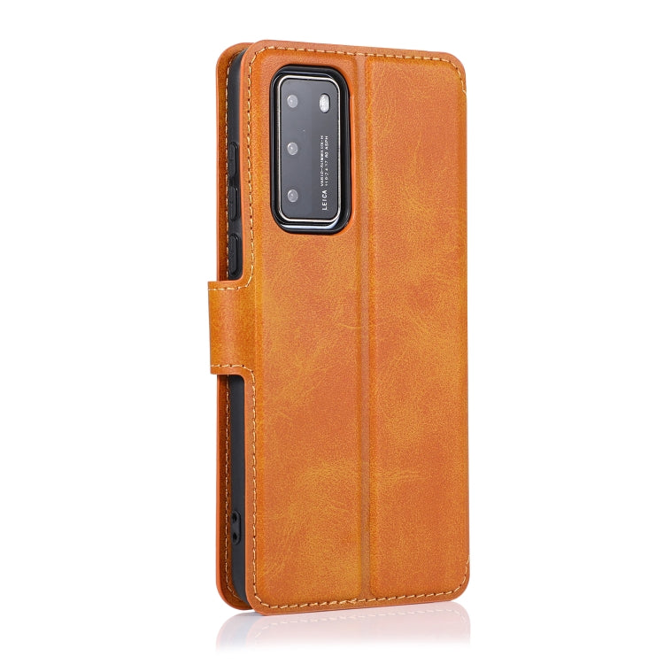 For Huawei P40 Calf Texture Magnetic Buckle Horizontal Flip Leather Case with Holder & Card Slots & Wallet & Photo Frame