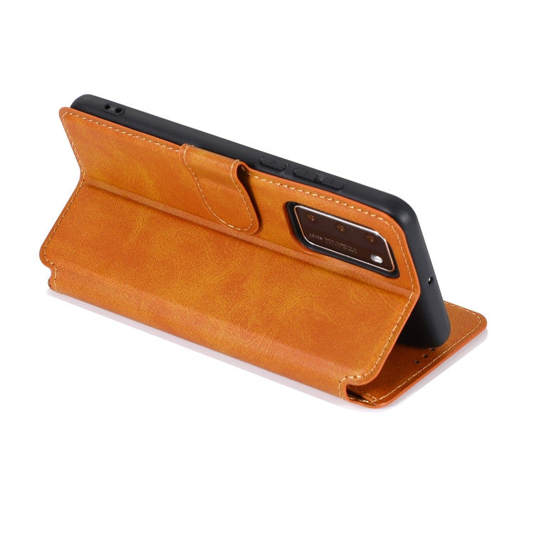 For Huawei P40 Calf Texture Magnetic Buckle Horizontal Flip Leather Case with Holder & Card Slots & Wallet & Photo Frame