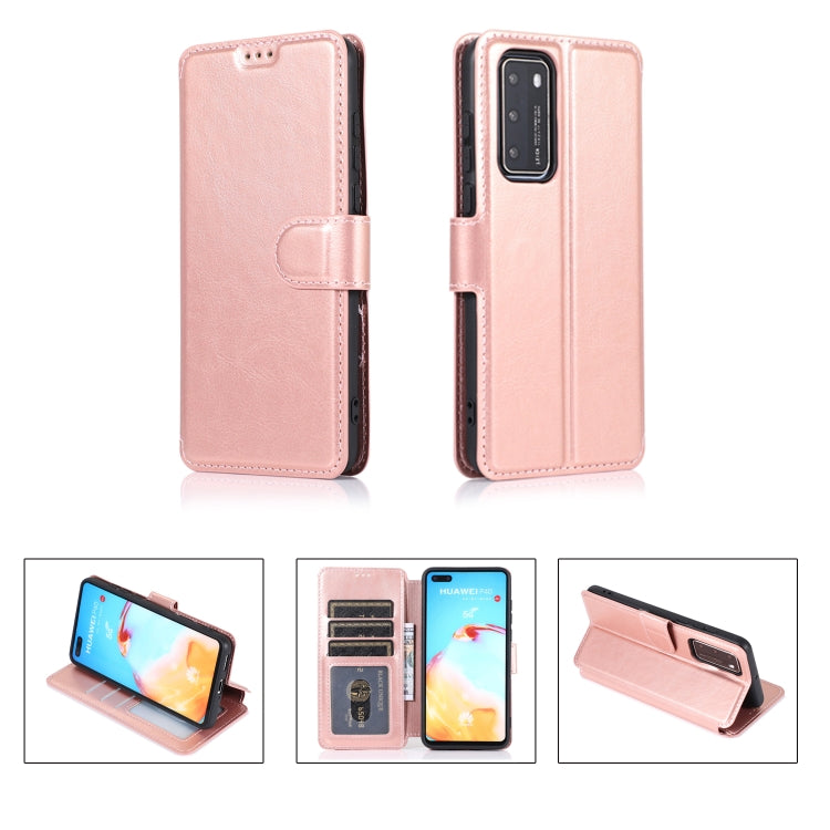 For Huawei P40 Calf Texture Magnetic Buckle Horizontal Flip Leather Case with Holder & Card Slots & Wallet & Photo Frame