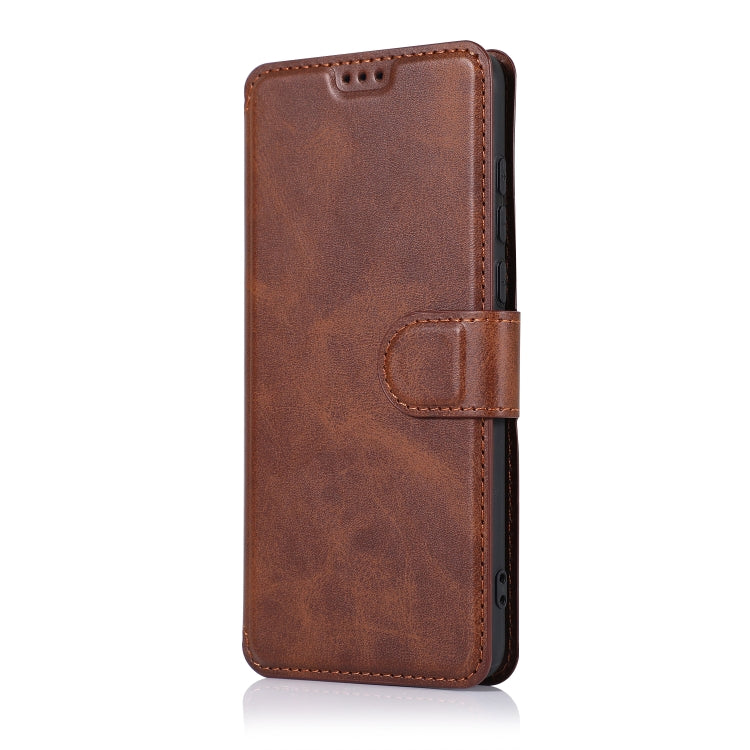 For Huawei P40 Calf Texture Magnetic Buckle Horizontal Flip Leather Case with Holder & Card Slots & Wallet & Photo Frame