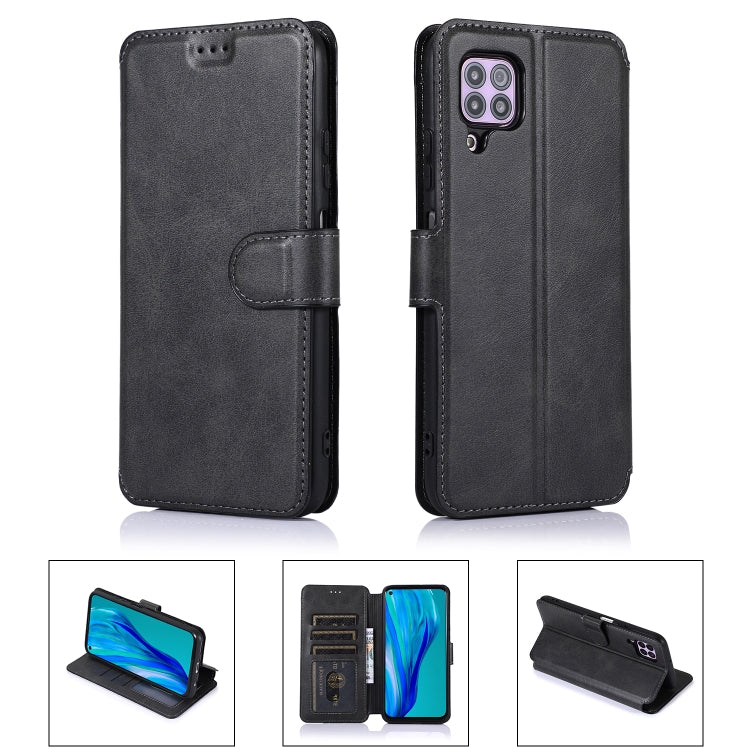For Huawei P40 Lite Calf Texture Magnetic Buckle Horizontal Flip Leather Case with Holder & Card Slots & Wallet & Photo Frame