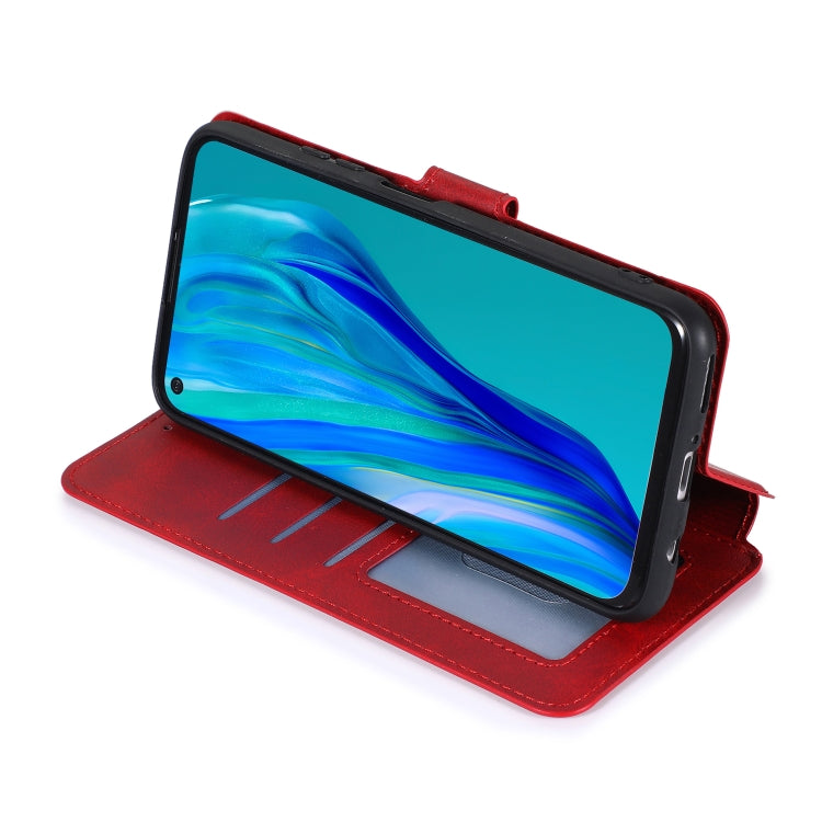 For Huawei P40 Lite Calf Texture Magnetic Buckle Horizontal Flip Leather Case with Holder & Card Slots & Wallet & Photo Frame