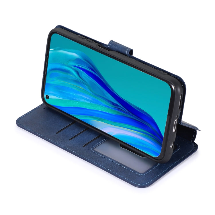 For Huawei P40 Lite Calf Texture Magnetic Buckle Horizontal Flip Leather Case with Holder & Card Slots & Wallet & Photo Frame