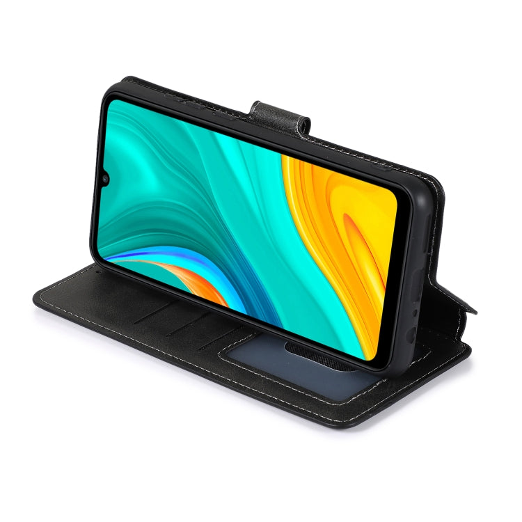 For Huawei Enjoy 10e Calf Texture Magnetic Buckle Horizontal Flip Leather Case with Holder & Card Slots & Wallet & Photo Frame