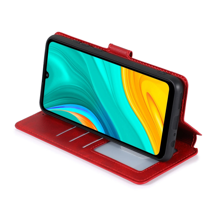 For Huawei Enjoy 10e Calf Texture Magnetic Buckle Horizontal Flip Leather Case with Holder & Card Slots & Wallet & Photo Frame