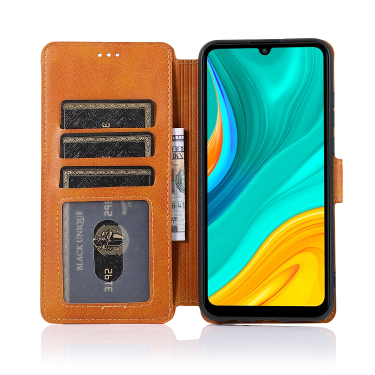 For Huawei Enjoy 10e Calf Texture Magnetic Buckle Horizontal Flip Leather Case with Holder & Card Slots & Wallet & Photo Frame