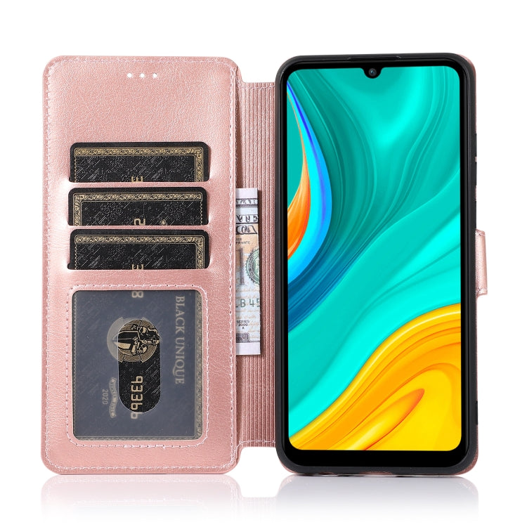 For Huawei Enjoy 10e Calf Texture Magnetic Buckle Horizontal Flip Leather Case with Holder & Card Slots & Wallet & Photo Frame