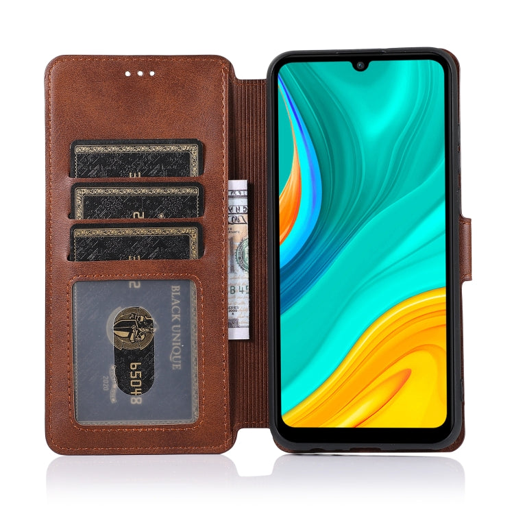 For Huawei Enjoy 10e Calf Texture Magnetic Buckle Horizontal Flip Leather Case with Holder & Card Slots & Wallet & Photo Frame