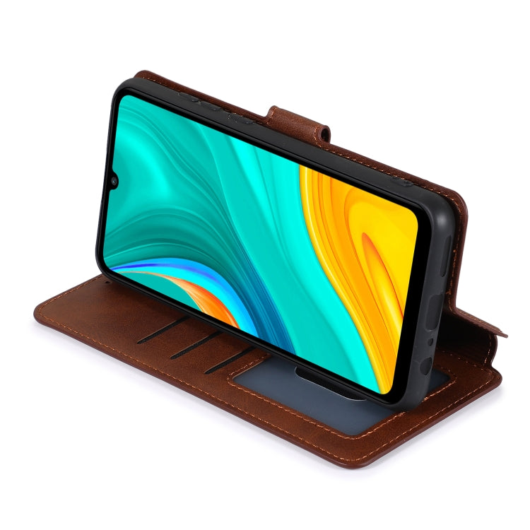 For Huawei Enjoy 10e Calf Texture Magnetic Buckle Horizontal Flip Leather Case with Holder & Card Slots & Wallet & Photo Frame