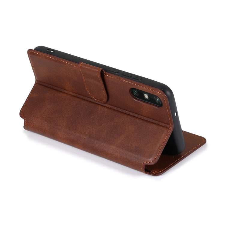 For Huawei Enjoy 10e Calf Texture Magnetic Buckle Horizontal Flip Leather Case with Holder & Card Slots & Wallet & Photo Frame