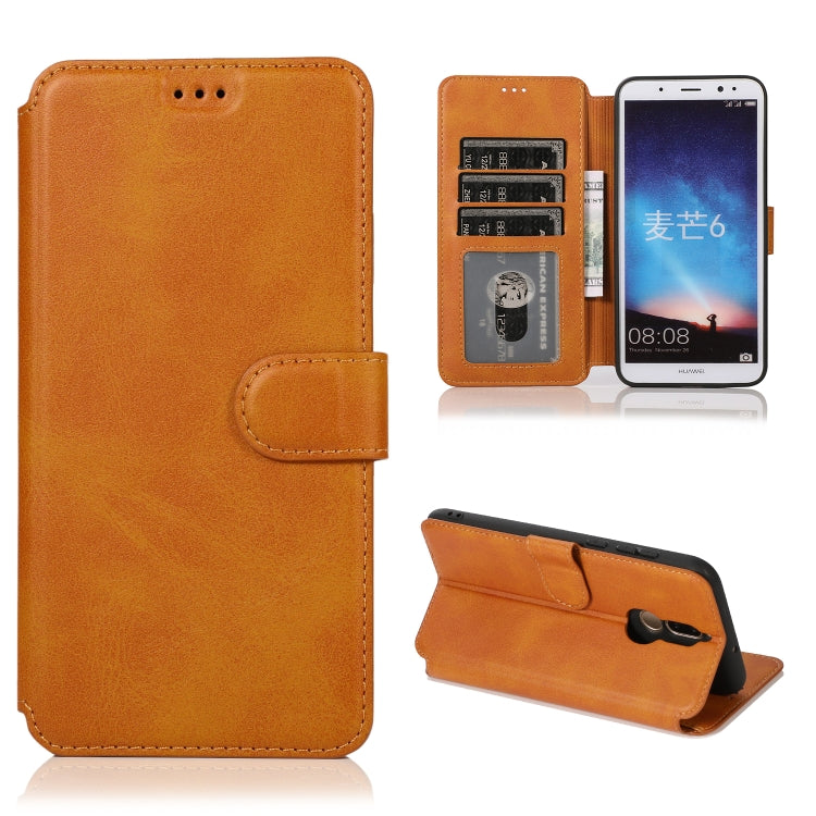 For Huawei Mate 10 Lite / Maimang 6 Calf Texture Magnetic Buckle Horizontal Flip Leather Case with Holder & Card Slots & Wallet & Photo Frame