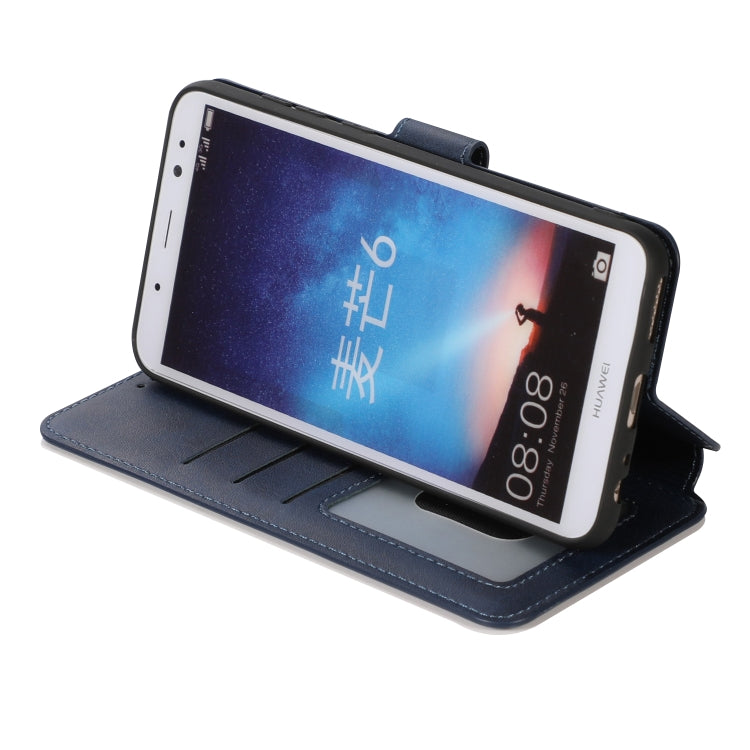 For Huawei Mate 10 Lite / Maimang 6 Calf Texture Magnetic Buckle Horizontal Flip Leather Case with Holder & Card Slots & Wallet & Photo Frame