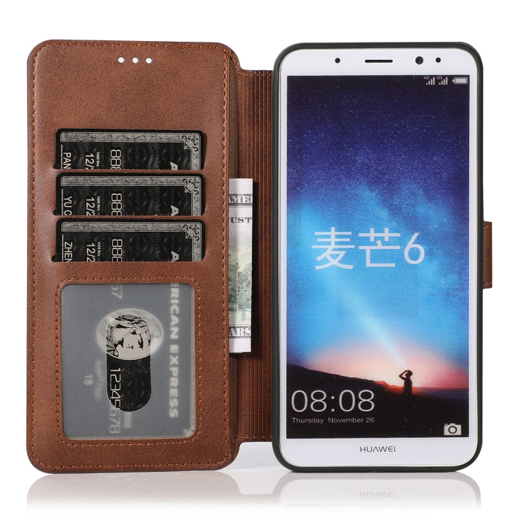 For Huawei Mate 10 Lite / Maimang 6 Calf Texture Magnetic Buckle Horizontal Flip Leather Case with Holder & Card Slots & Wallet & Photo Frame