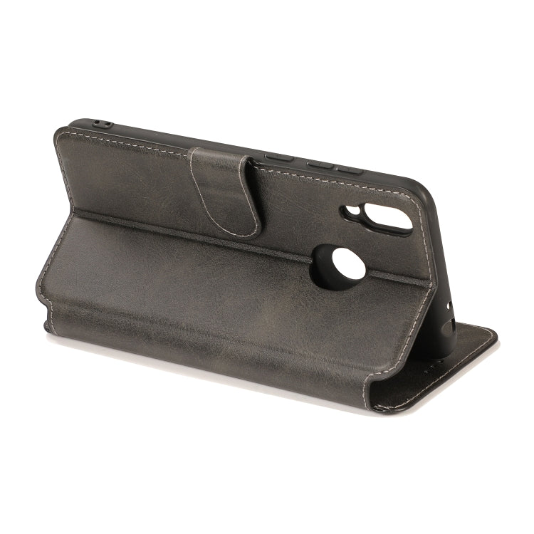 For Huawei Honor 8C Calf Texture Magnetic Buckle Horizontal Flip Leather Case with Holder & Card Slots & Wallet & Photo Frame