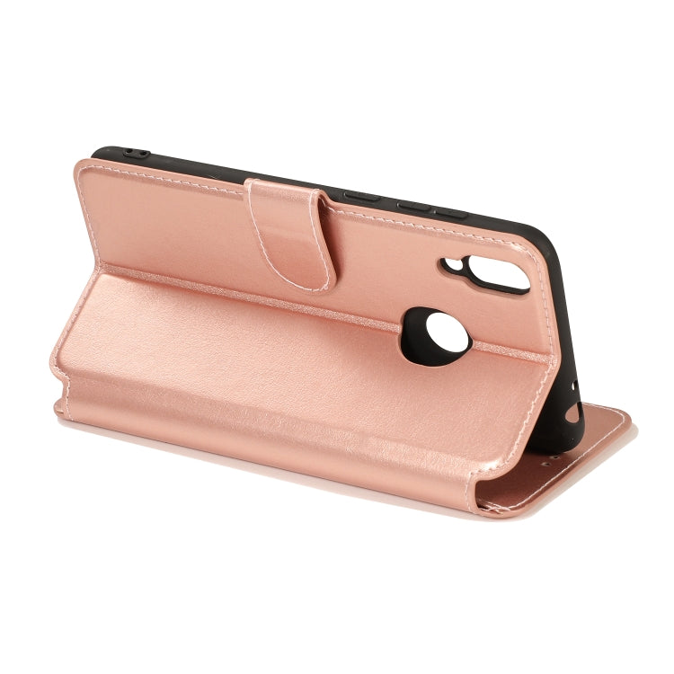 For Huawei Honor 8C Calf Texture Magnetic Buckle Horizontal Flip Leather Case with Holder & Card Slots & Wallet & Photo Frame