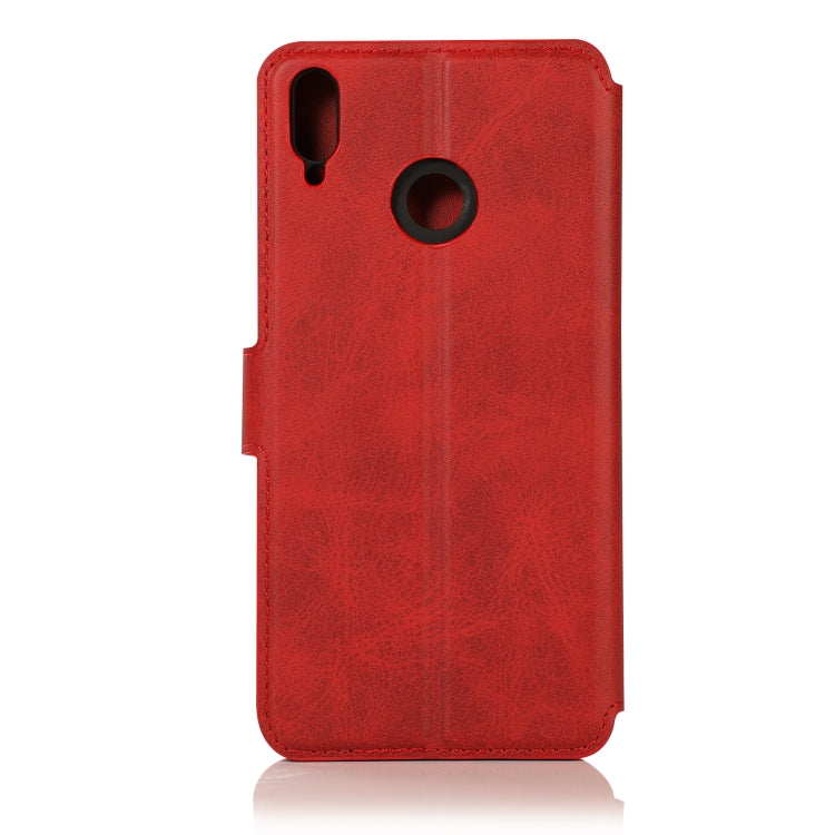 For Huawei Honor 8X Calf Texture Magnetic Buckle Horizontal Flip Leather Case with Holder & Card Slots & Wallet & Photo Frame