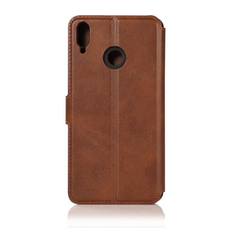 For Huawei Honor 8X Calf Texture Magnetic Buckle Horizontal Flip Leather Case with Holder & Card Slots & Wallet & Photo Frame