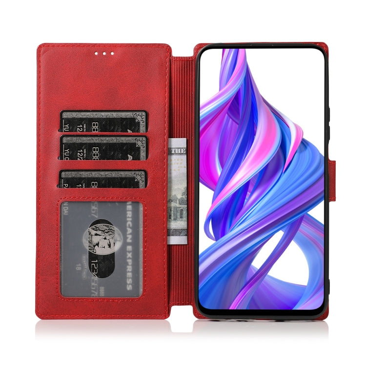For Huawei Honor 9X Calf Texture Magnetic Buckle Horizontal Flip Leather Case with Holder & Card Slots & Wallet & Photo Frame