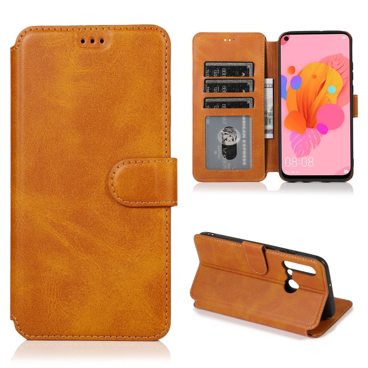 For Huawei Honor 9X Pro Calf Texture Magnetic Buckle Horizontal Flip Leather Case with Holder & Card Slots & Wallet & Photo Frame
