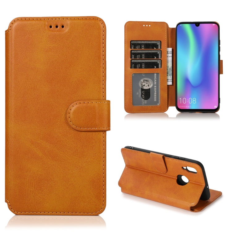 For Huawei Honor 10 Lite Calf Texture Magnetic Buckle Horizontal Flip Leather Case with Holder & Card Slots & Wallet & Photo Frame