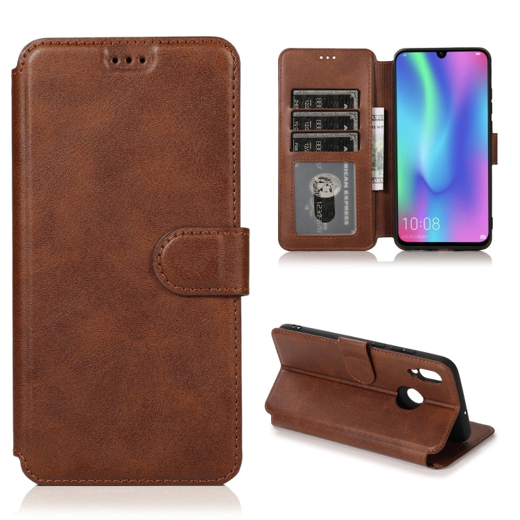 For Huawei Honor 10 Lite Calf Texture Magnetic Buckle Horizontal Flip Leather Case with Holder & Card Slots & Wallet & Photo Frame
