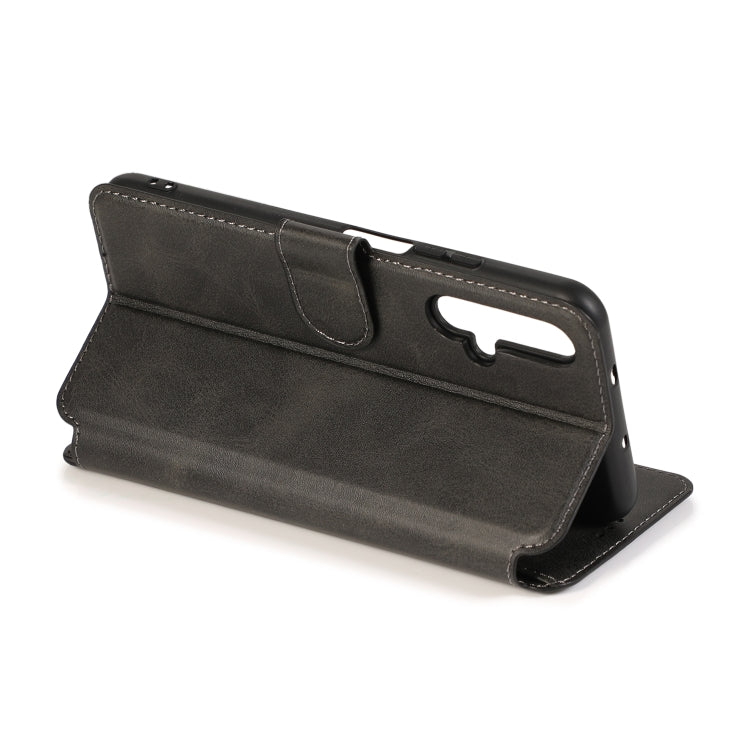 For Huawei Honor 20 Calf Texture Magnetic Buckle Horizontal Flip Leather Case with Holder & Card Slots & Wallet & Photo Frame