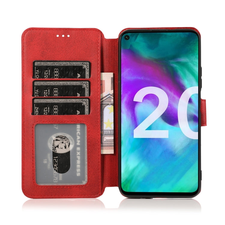 For Huawei Honor 20 Calf Texture Magnetic Buckle Horizontal Flip Leather Case with Holder & Card Slots & Wallet & Photo Frame