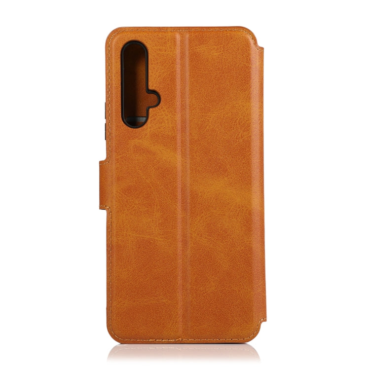For Huawei Honor 20 Calf Texture Magnetic Buckle Horizontal Flip Leather Case with Holder & Card Slots & Wallet & Photo Frame