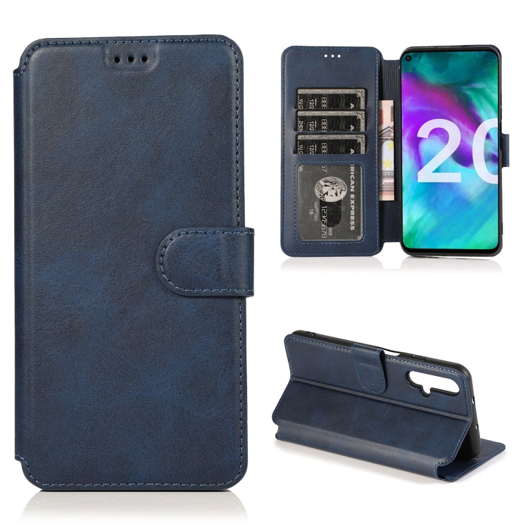 For Huawei Honor 20 Calf Texture Magnetic Buckle Horizontal Flip Leather Case with Holder & Card Slots & Wallet & Photo Frame