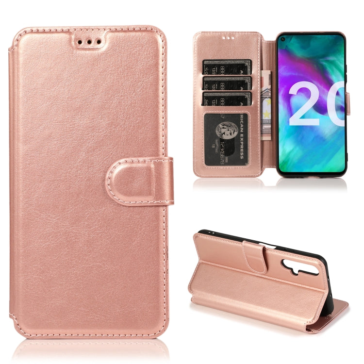 For Huawei Honor 20 Calf Texture Magnetic Buckle Horizontal Flip Leather Case with Holder & Card Slots & Wallet & Photo Frame