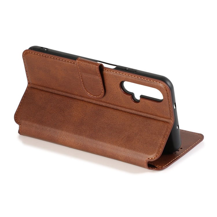 For Huawei Honor 20 Calf Texture Magnetic Buckle Horizontal Flip Leather Case with Holder & Card Slots & Wallet & Photo Frame