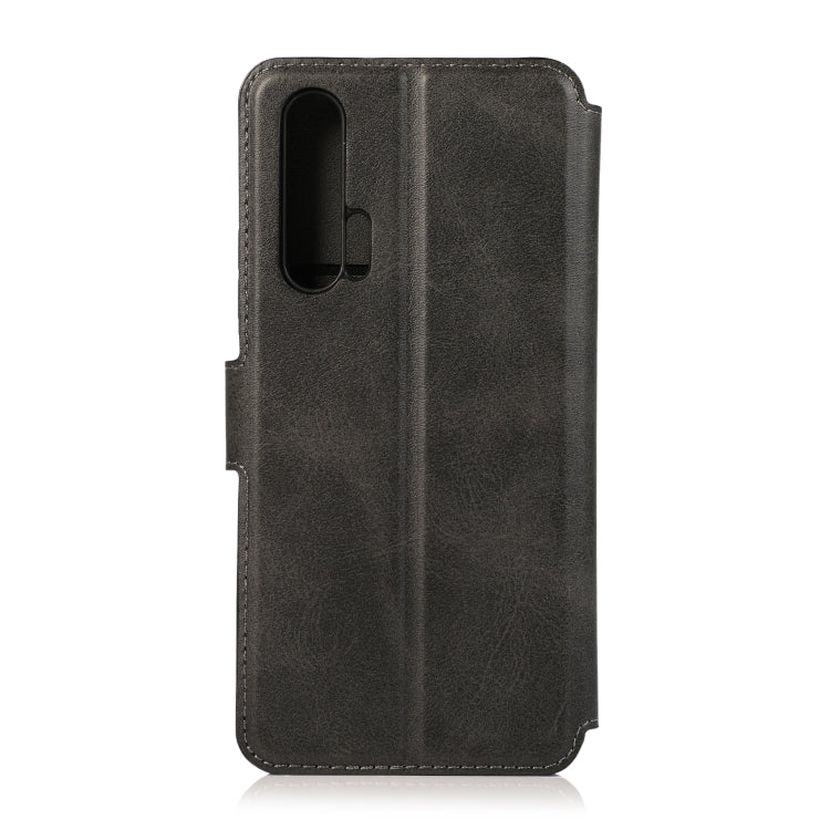 For Huawei Honor 20 Pro Calf Texture Magnetic Buckle Horizontal Flip Leather Case with Holder & Card Slots & Wallet & Photo Frame