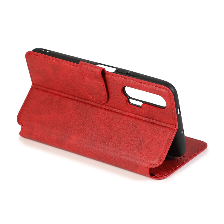 For Huawei Honor 20 Pro Calf Texture Magnetic Buckle Horizontal Flip Leather Case with Holder & Card Slots & Wallet & Photo Frame