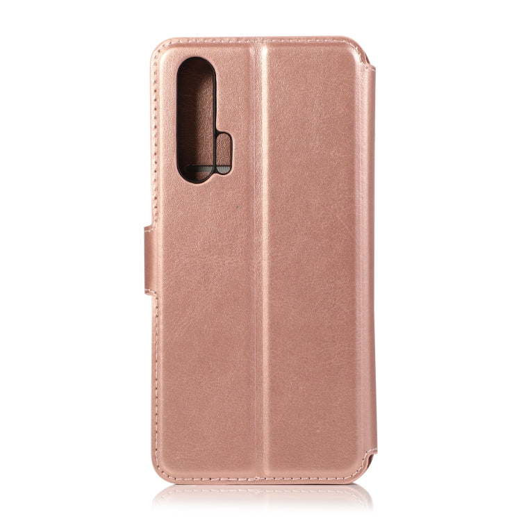 For Huawei Honor 20 Pro Calf Texture Magnetic Buckle Horizontal Flip Leather Case with Holder & Card Slots & Wallet & Photo Frame