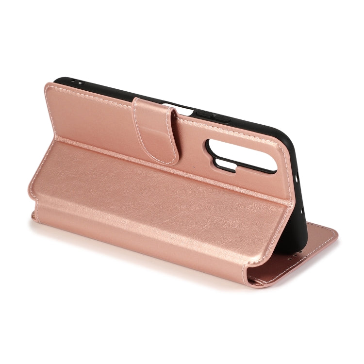 For Huawei Honor 20 Pro Calf Texture Magnetic Buckle Horizontal Flip Leather Case with Holder & Card Slots & Wallet & Photo Frame