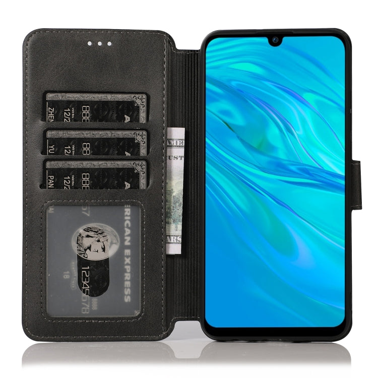 For Huawei Enjoy 9s Calf Texture Magnetic Buckle Horizontal Flip Leather Case with Holder & Card Slots & Wallet & Photo Frame
