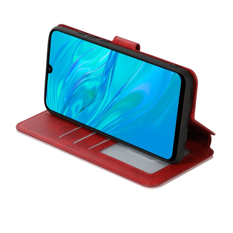 For Huawei Enjoy 9s Calf Texture Magnetic Buckle Horizontal Flip Leather Case with Holder & Card Slots & Wallet & Photo Frame