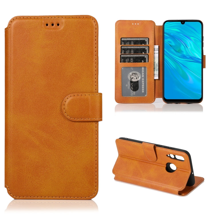 For Huawei Enjoy 9s Calf Texture Magnetic Buckle Horizontal Flip Leather Case with Holder & Card Slots & Wallet & Photo Frame