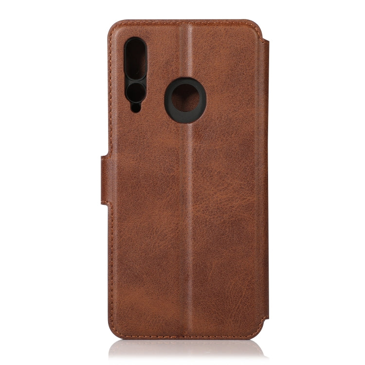 For Huawei Enjoy 9s Calf Texture Magnetic Buckle Horizontal Flip Leather Case with Holder & Card Slots & Wallet & Photo Frame