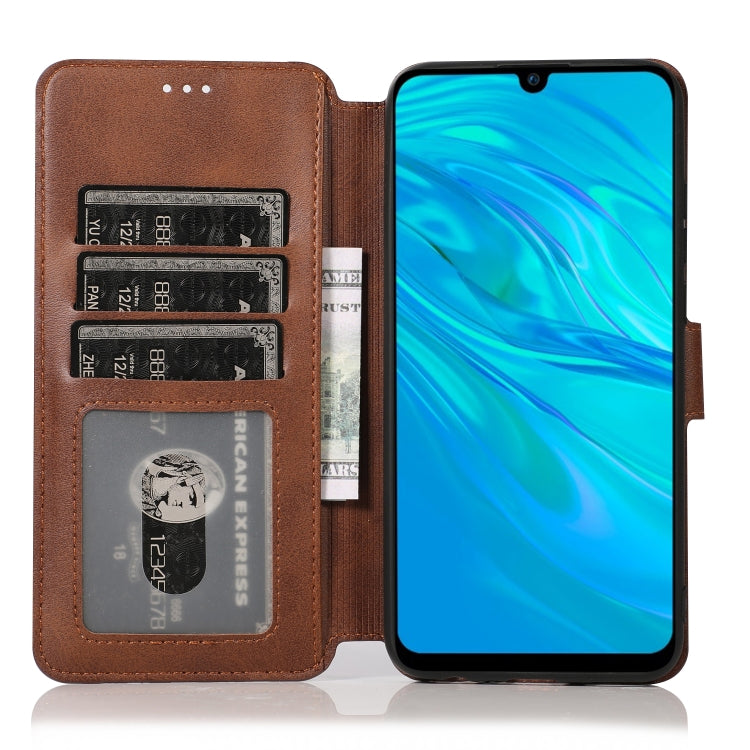 For Huawei Enjoy 9s Calf Texture Magnetic Buckle Horizontal Flip Leather Case with Holder & Card Slots & Wallet & Photo Frame