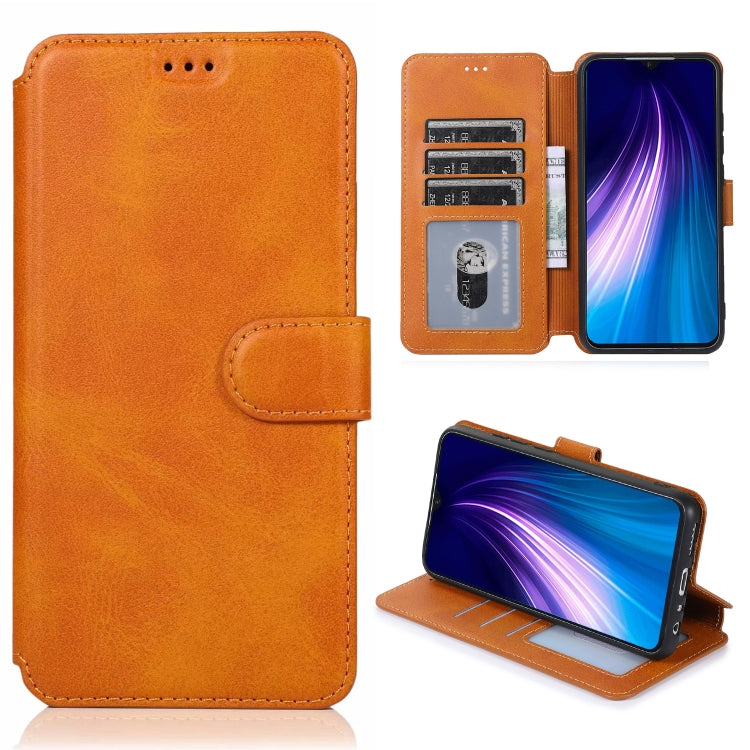 For Xiaomi Redmi Note 8 Calf Texture Magnetic Buckle Horizontal Flip Leather Case with Holder & Card Slots & Wallet & Photo Frame